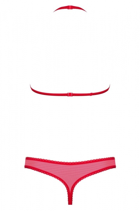 Полупрозрачный кружевной комплект белья - Obsessive купить с доставкой