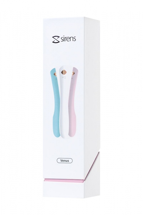 Нежно-розовый гибкий водонепроницаемый вибратор Sirens Venus - 22 см. - Sirens