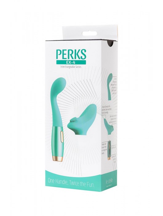 Нереалистичный вибратор Le Stelle PERKS SERIES EX-4 с 2 сменными насадками - Le Stelle