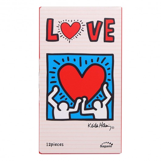 Презервативы Sagami LOVE Keith Haring - 12 шт. - Sagami - купить с доставкой в Ростове-на-Дону