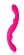 Изогнутый розовый двусторонний фаллоимитатор Cosmo - 27 см. - Bior toys