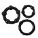 Набор из трех черных эрекционных колец Sex Expert - Bior toys - в Ростове-на-Дону купить с доставкой