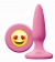 Розовая силиконовая пробка Emoji Face ILY - 8,6 см. - NS Novelties - купить с доставкой в Ростове-на-Дону