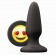 Черная силиконовая пробка среднего размера Emoji ILY - 10,2 см. - NS Novelties - купить с доставкой в Ростове-на-Дону