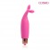 Необычный розовый силиконовый вибромассажер - 10,8 см. - Bior toys