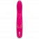 Розовый перезаряжаемый вибратор Rabbit Slimline Curve Rechargeable - 24 см. - Happy Rabbit