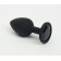 Черная анальная пробка с черным стразом - 7,6 см. - 4sexdreaM - купить с доставкой в Ростове-на-Дону
