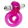 Ярко-розовое эрекционное кольцо с вибропулей Dual Clit Flicker - California Exotic Novelties - в Ростове-на-Дону купить с доставкой