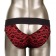 Красно-черные страпон-трусики Pegging Panty Set - размер L-XL - California Exotic Novelties - купить с доставкой в Ростове-на-Дону