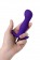 Фиолетовая изогнутая анальная вибропробка - 12,9 см. - A-toys