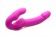 Розовый безремневой страпон с вибрацией Evoke Rechargeable Vibrating Strap On - 24,7 см. - XR Brands - купить с доставкой в Ростове-на-Дону