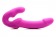 Розовый безремневой страпон с вибрацией Evoke Rechargeable Vibrating Strap On - 24,7 см. - XR Brands - купить с доставкой в Ростове-на-Дону