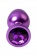 Фиолетовый анальный плаг с кристаллом фиолетового цвета - 8,2 см. - ToyFa - купить с доставкой в Ростове-на-Дону