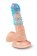 Голубая закрытая рельефная насадка на член - 6 см. - Brazzers - в Ростове-на-Дону купить с доставкой