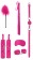 Розовый игровой набор Beginners Bondage Kit - Shots Media BV - купить с доставкой в Ростове-на-Дону