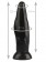 Черная фигурная анальная втулка - 22,5 см. - Джага-Джага