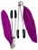 Зажимы для груди с фиолетовыми пёрышками - Eroticon - купить с доставкой в Ростове-на-Дону
