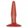 Маленькая красная анальная пробка Basix Rubber Works Mini Butt Plug - 10,8 см. - Pipedream