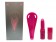 Ярко-розовый набор: вкладка в трусики и вибропомада - Vandersex