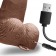 Коричневый перезаряжаемый вибрострапон - 18 см. - Lux Fetish - купить с доставкой в Ростове-на-Дону