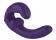 Фиолетовый страпон с вибрацией Sharevibe - 22 см. - Fun Factory - купить с доставкой в Ростове-на-Дону