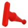Красная анальная пробка Bum Buddies Tease My Tush, Intermediate Silicone Anal Plug - 12 см. - Topco Sales