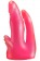 Розовая гелевая насадка с двумя стволами для страпона - 17 см. - LOVETOY (А-Полимер) - купить с доставкой в Ростове-на-Дону
