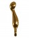 Золотистый фаллоимитатор с крупной головкой для массажа G-точки - 18 см. - Pipedream
