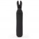 Черная вибропуля с ушками Rechargeable Rabbit Ears Bullet Vibrator - Happy Rabbit