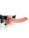 Телесный полый страпон с вибрацией Vibrating Hollow Strap-On with Balls - 24 см. - Pipedream - купить с доставкой в Ростове-на-Дону