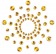 Золотистые наклейки на грудь Mimi Bijoux - Bijoux Indiscrets - купить с доставкой в Ростове-на-Дону