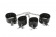Набор чёрных фиксаторов для рук и ног - Пикантные штучки - купить с доставкой в Ростове-на-Дону