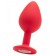 Большая красная анальная пробка OUCH! Large Diamond Butt Plug с кристаллом - 8 см. - Shots Media BV - купить с доставкой в Ростове-на-Дону