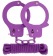 Фиолетовые наручники из листового металла в комплекте с веревкой BONDX METAL CUFFS LOVE ROPE SET - Dream Toys - купить с доставкой в Ростове-на-Дону