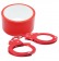 Набор для фиксации BONDX METAL CUFFS AND RIBBON: красные наручники из листового материала и липкая лента - Dream Toys - купить с доставкой в Ростове-на-Дону