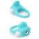 Голубое эрекционное кольцо с щеточкой LIT-UP SILICONE STIMU RING 5 - Dream Toys - в Ростове-на-Дону купить с доставкой