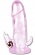 Розовая вибронасадка со стимуляцией клитора и ануса - 12,5 см. - Baile - в Ростове-на-Дону купить с доставкой