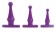 Набор фиолетовых анальных стимуляторов Climax Anal Tush Teaser Training Kit - Topco Sales