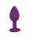 Фиолетовая силиконовая пробка с прозрачным кристаллом - 7,3 см. - Джага-Джага - купить с доставкой в Ростове-на-Дону