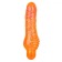 Оранжевый вибратор-реалистик с блёстками Shimmer Stud - 16 см. - California Exotic Novelties