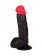 Чёрный фаллоимитатор с красной головкой - 17 см. - LOVETOY (А-Полимер) купить с доставкой в интернет-магазине Orgasmix в Ростове-на-Дону Чёрный фаллоимитатор с красной головкой - 17 см. - LOVETOY (А-Полимер)