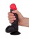 Чёрный фаллоимитатор с красной головкой - 17 см. - LOVETOY (А-Полимер) купить с доставкой в интернет-магазине Orgasmix в Ростове-на-Дону Чёрный фаллоимитатор с красной головкой - 17 см. - LOVETOY (А-Полимер)