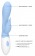 Голубой вибратор Juicy Rabbit со стимулятором клитора - 19,5 см. - Shots Media BV