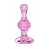 Розовая фигурная анальная втулка - 9,8 см. - Sexus