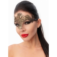 Стильная золотистая женская карнавальная маска - Джага-Джага купить с доставкой