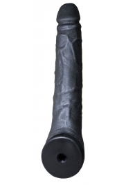 Чёрная фаллическая насадка BLACK BENT 3 - 18 см. - LOVETOY (А-Полимер) - купить с доставкой в Ростове-на-Дону