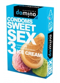 Презервативы для орального секса DOMINO Sweet Sex с ароматом мороженого - 3 шт. - Domino - купить с доставкой в Ростове-на-Дону
