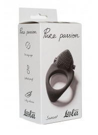 Черное эрекционное виброкольцо Pure Passion Sunset - Lola Games - в Ростове-на-Дону купить с доставкой