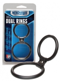 Чёрное двойное эрекционное кольцо Dual Rings Black - Dream Toys - в Ростове-на-Дону купить с доставкой