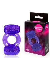 Фиолетовое эрекционное кольцо в двумя вибропулями - Erowoman-Eroman - в Ростове-на-Дону купить с доставкой